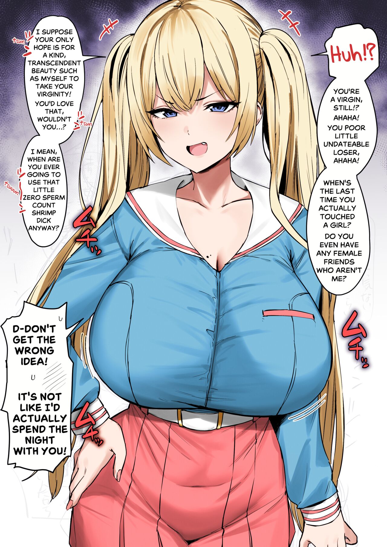 Katte ni Doutei to Kanchigai shite kuru Kotekote no Tsundere Kinpatsu Twintail - Colorized
