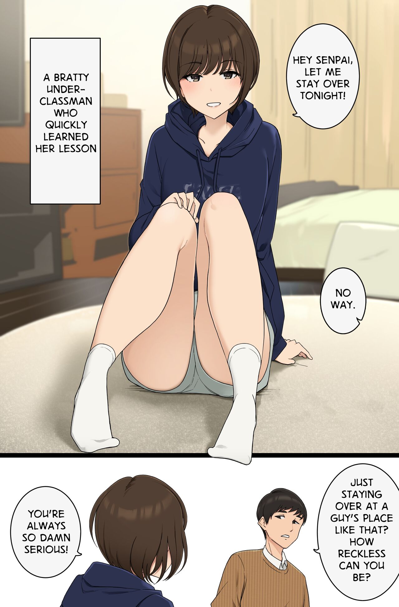 Namaiki Bakkari Iu kedo Sugu Wakaraserarechau Kouhai-chan no Ohanashi by  Wakamatsu - 131519 - Read hentai Doujinshi online for free at HentaiRead