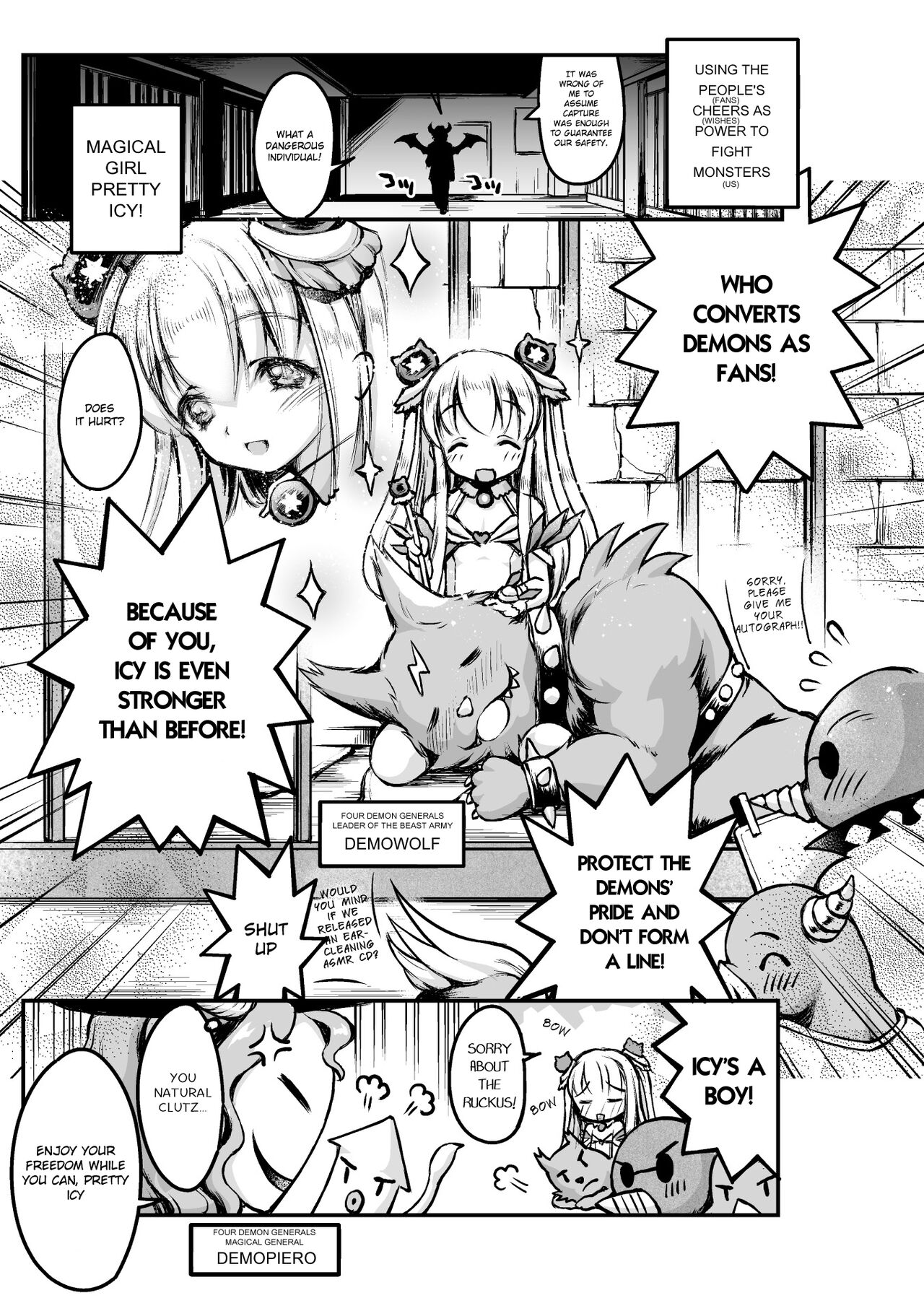 Otokonoko Mahou Shoujo Pretty Icy~Icy Dai Pinchi!? Haritsuke-Shaiminshoukei Show Daihaishin~