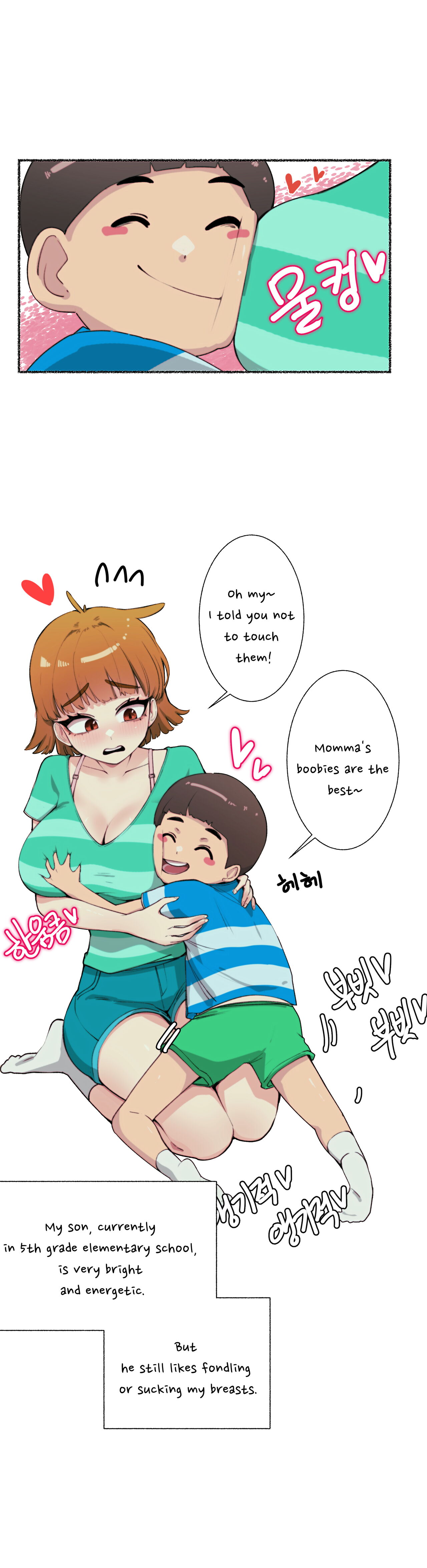 a mother's breast-loving child